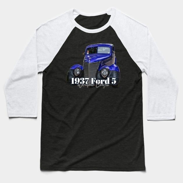 1937 Ford 5 Window Coupe Baseball T-Shirt by Gestalt Imagery